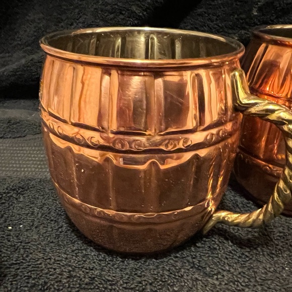Set of 4 ODI Detailed barrel design copper Moscow Mule Mugs - Picture 2 of 10